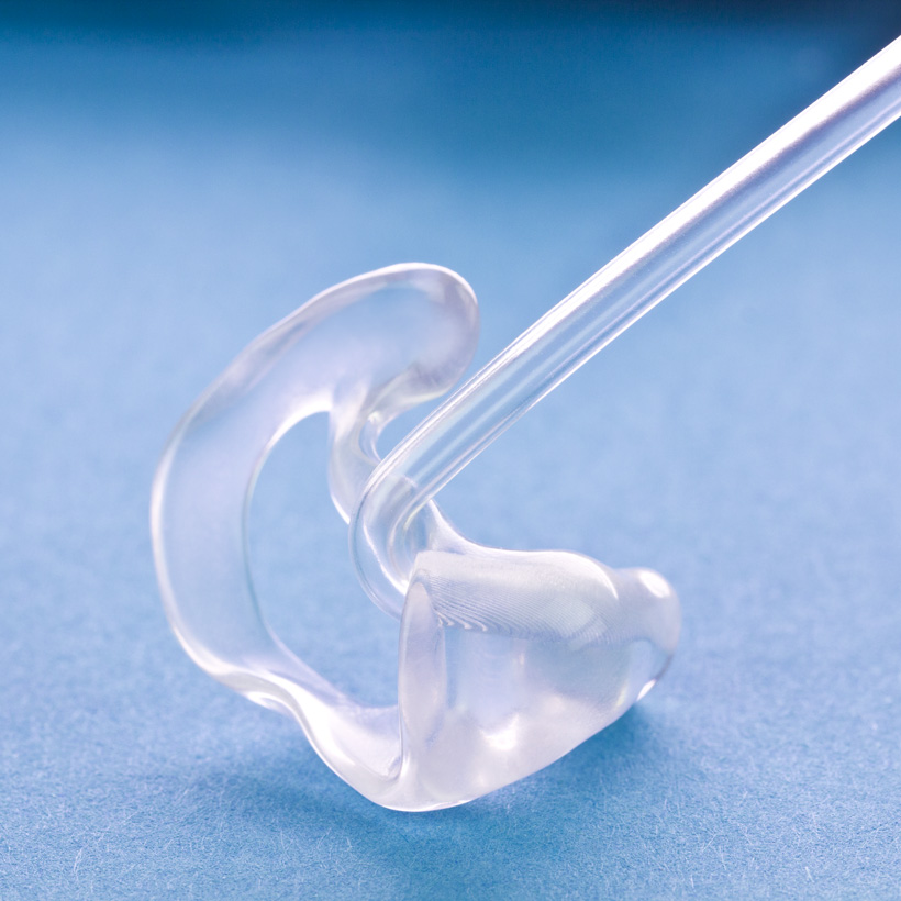 Otoplastiken für Standard-Schläuche in Acryl transparent